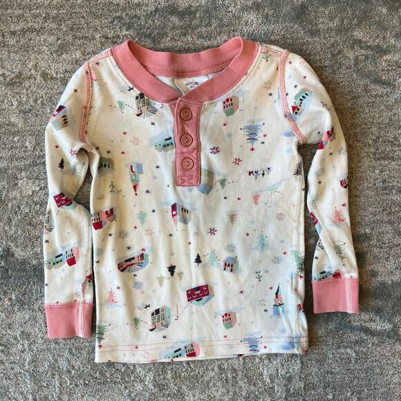 Hanna Andersson Christmas Town Long John Pajamas 90 cm 3T - Picture 2 of 11